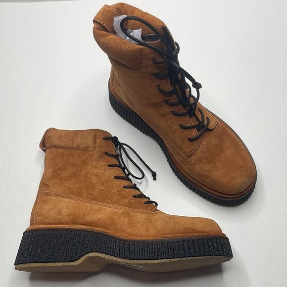 NWT rag and bone Sloane suede lace up boot with platform - Picture 5 of 13